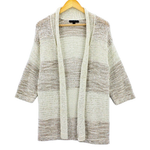 BANANA REPUBLIC Colorblock Striped Knit Cardigan